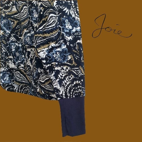JOIE NEW CALEIGH Floral Paisley Abstract Thumb Hole Cuffs Sweatshirt - Picture 4 of 12